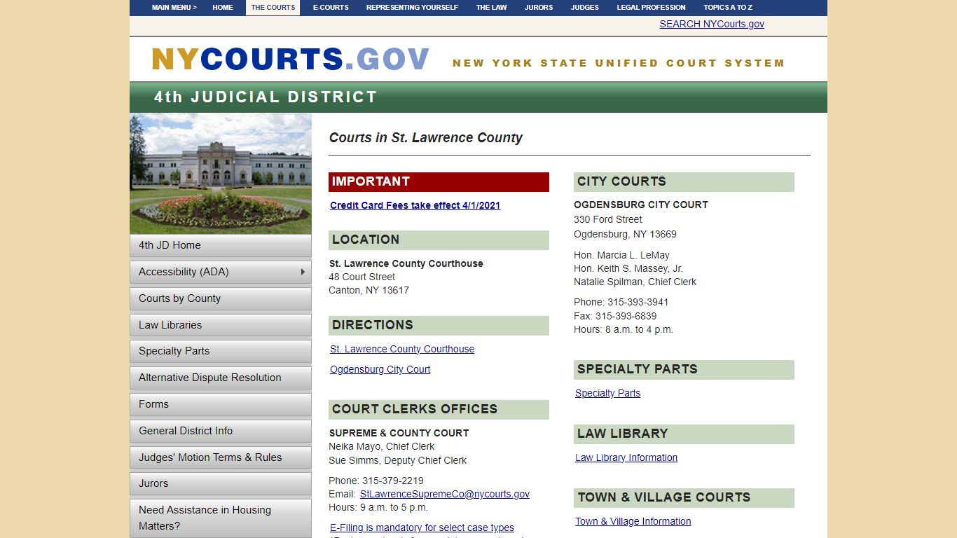 Courts in St. Lawrence County | NYCOURTS.GOV